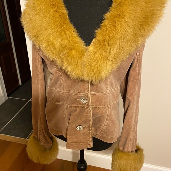 INC International Concepts Jackets & Blazers - INC corduroy jacket with removable fur trim